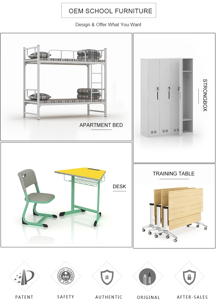 School furniture metal school double bed, dormitory bed, steel bunk bed