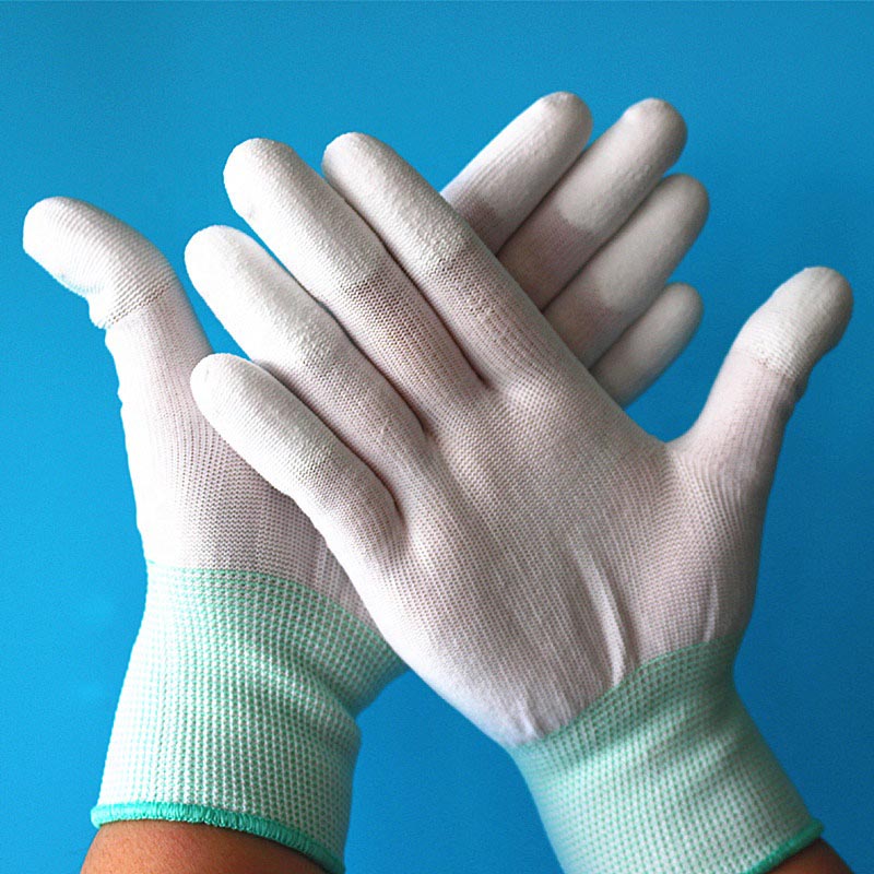 White Grey Black Nylon PU Gloves Palm Fit PU Coated Gloves Polyurethane Safety Work Gloves