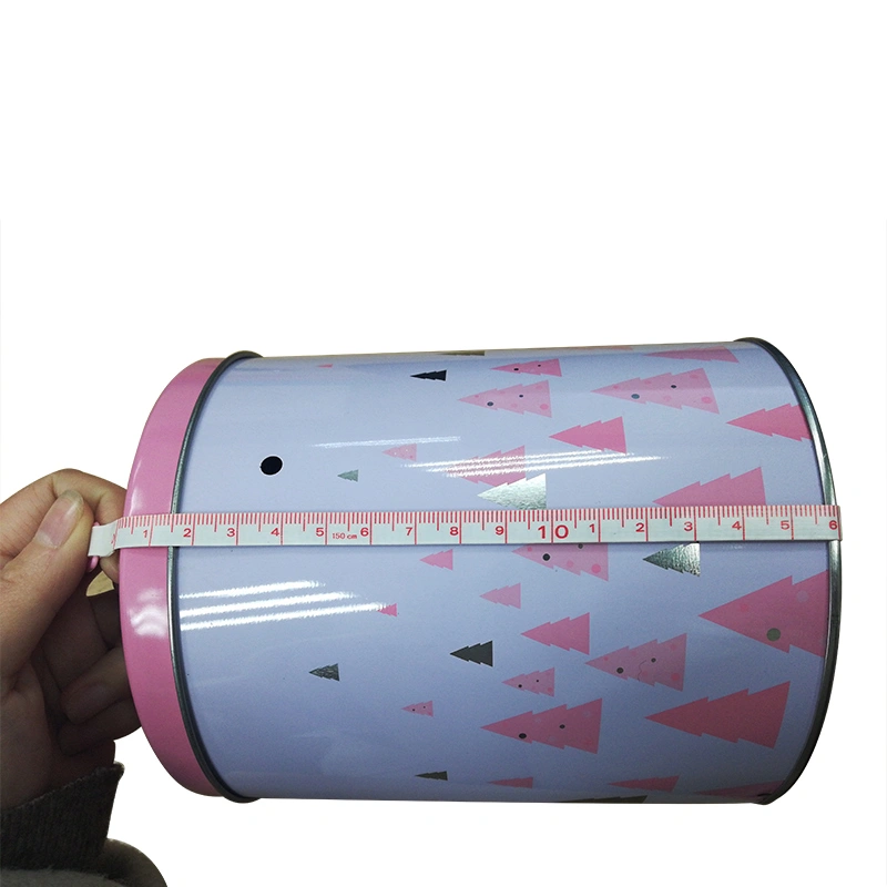 0.23mm thickness color printing round tin canister for food