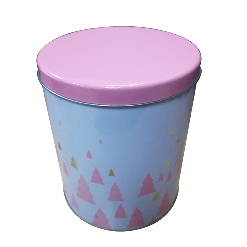 0.23mm thickness color printing round tin canister for food