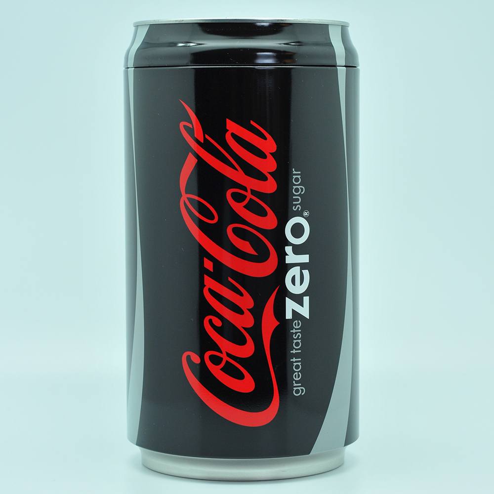 Funny ring pull tin cola can shape round small black tin can Christmas packaging
