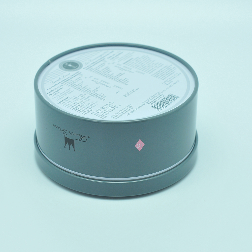 Custom middle child proof round tin can container for food