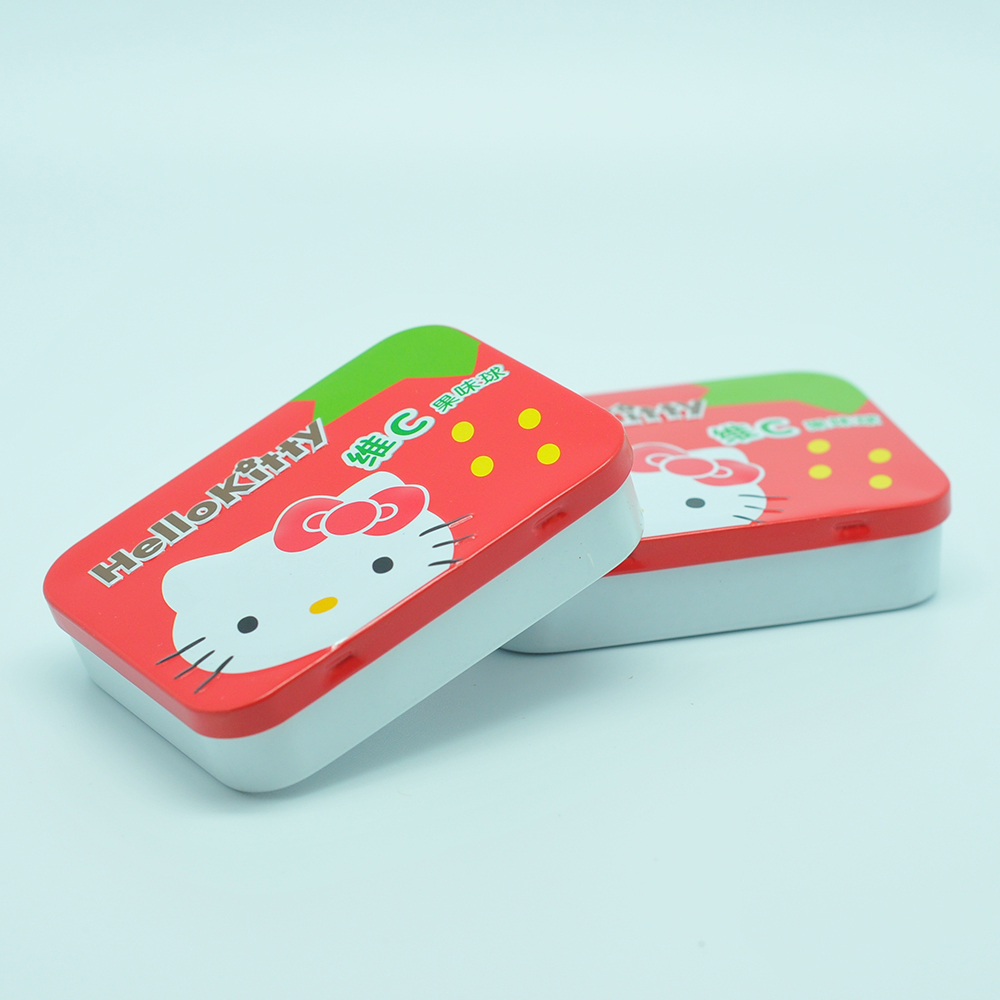 Colorful design oem flip small tin metal jewelry box
