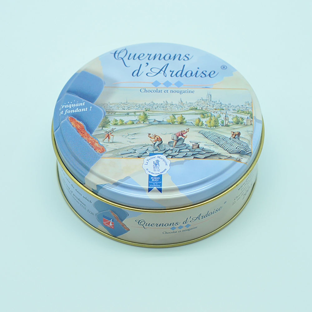 Direct factory decorative customized round metal cookie tins from China