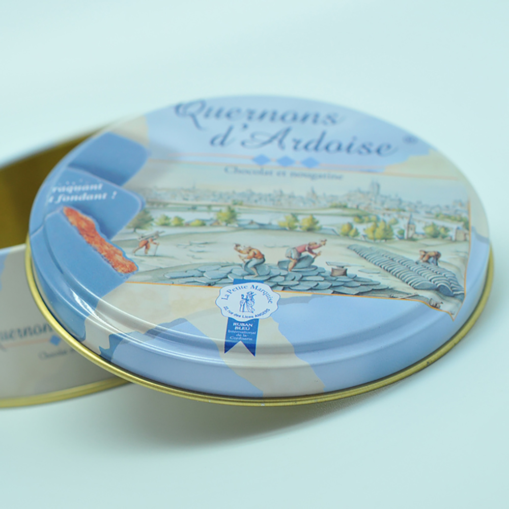 Direct factory decorative customized round metal cookie tins from China