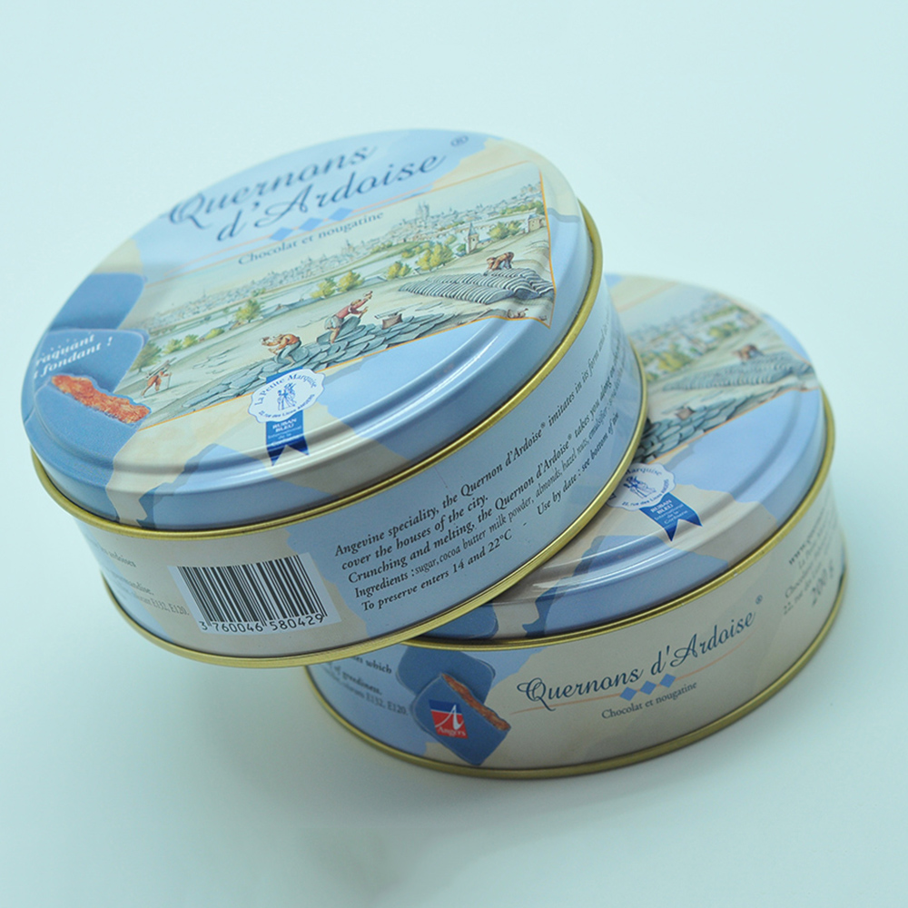 Direct factory decorative customized round metal cookie tins from China