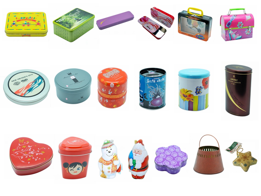 High quality metal custom mini square tin box with embossed design