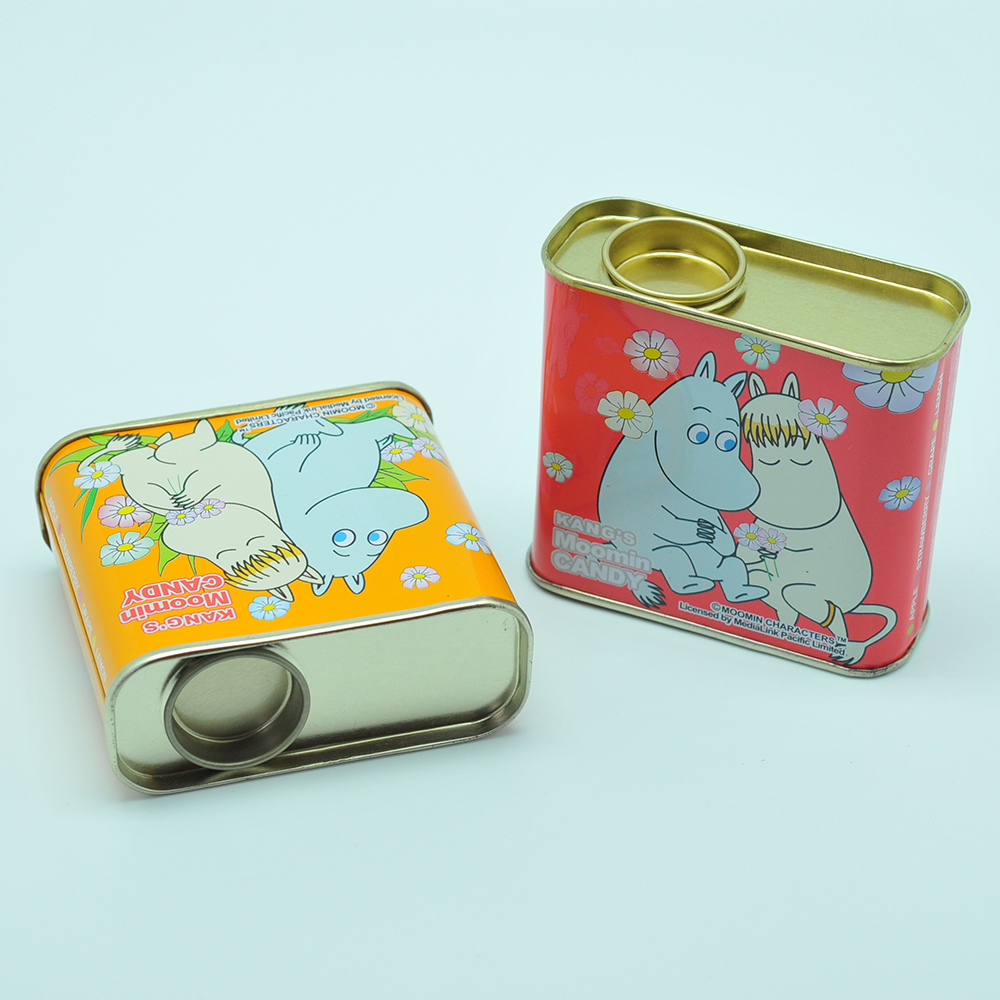 Petrol can shaped galvanized mint candy tin can with round lid