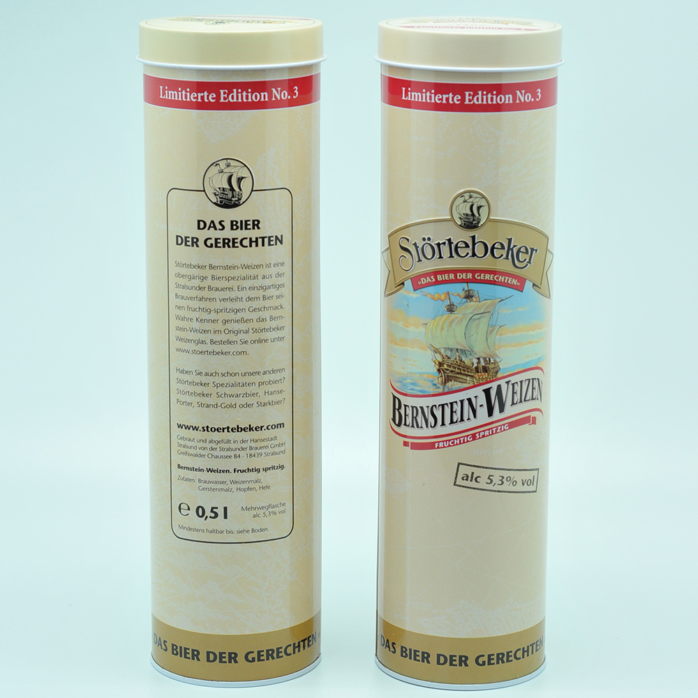 OEM pasta packaging sealed high round tin box for beer bottle packing