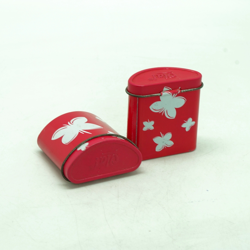 Half round custom small metal tin boxes with full printing