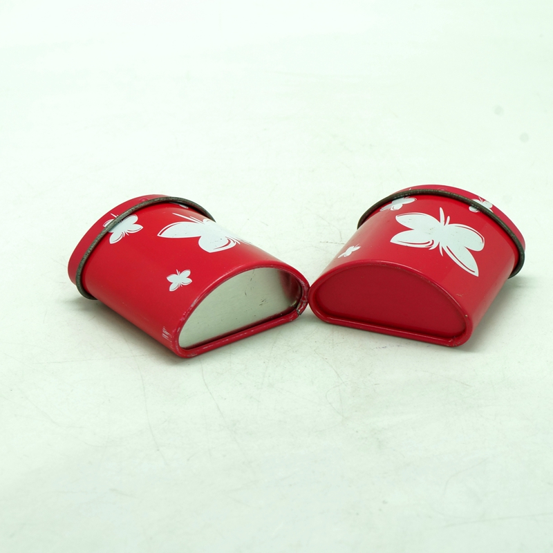 Half round custom small metal tin boxes with full printing