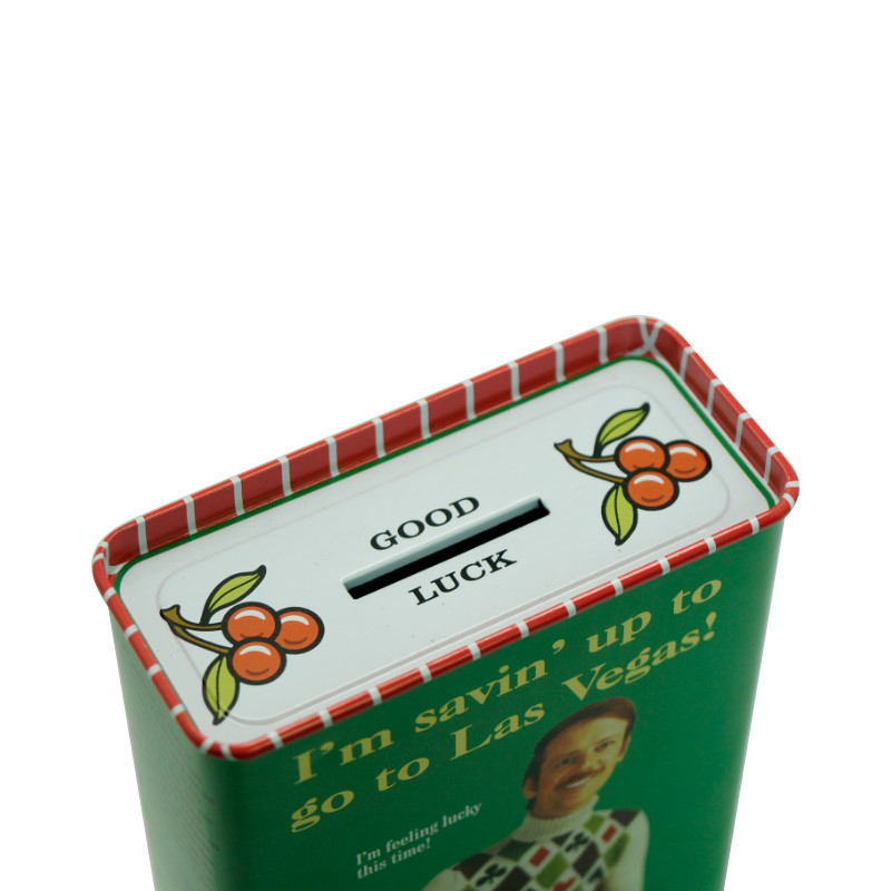 Cheap Rectangle Unbreakable Tin Coin Money Bank With Slot