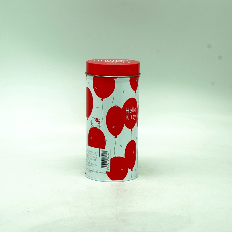 Kawaii customized empty round matcha tin can for Japanese