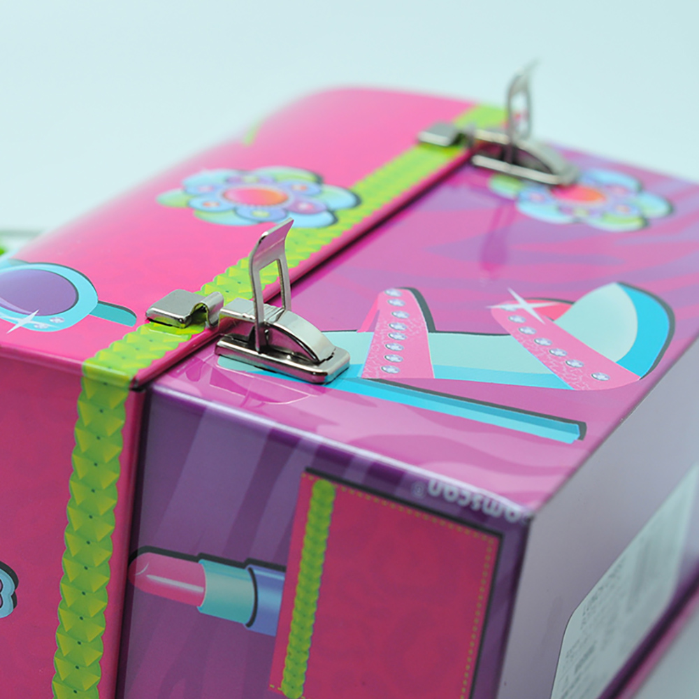 Wholesale rounding top mini handle custom tin lunch box for kids