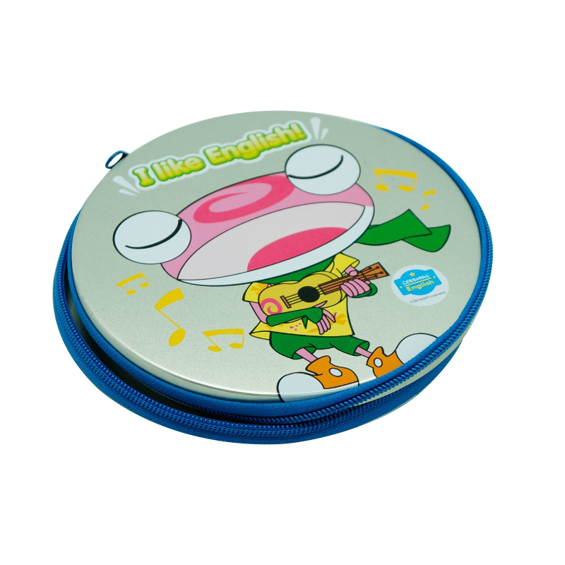 Movie promotion printing cheap cd tin case with zipper