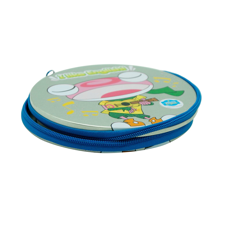 Movie promotion printing cheap cd tin case with zipper