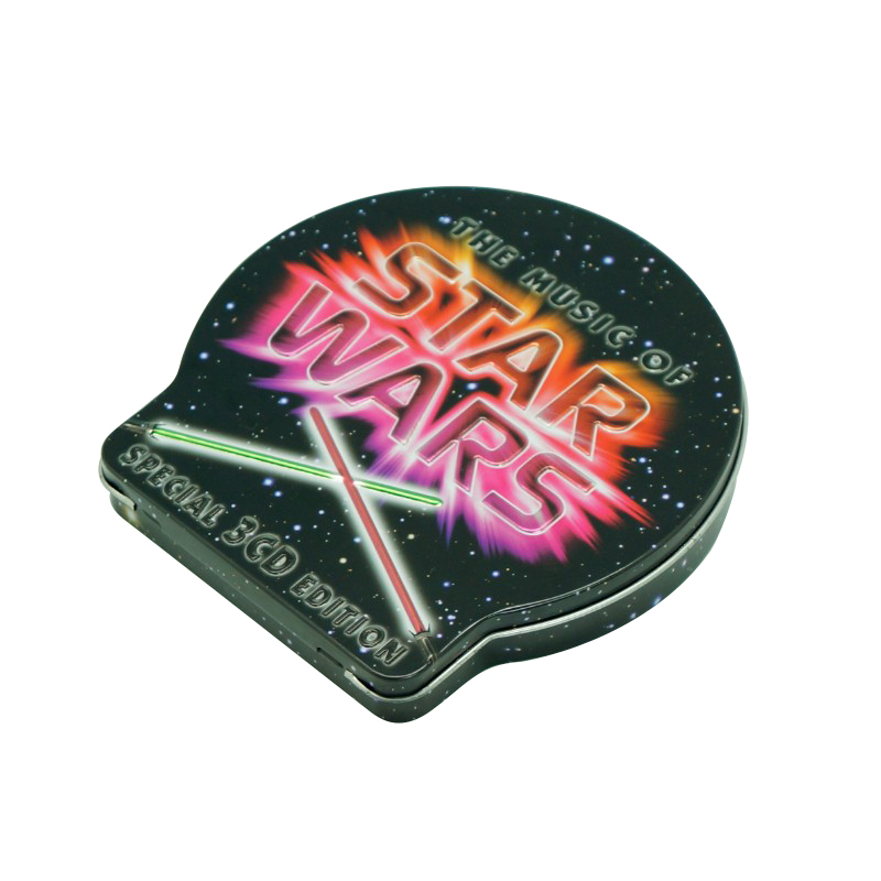 Movie promotion printing cheap cd tin case with zipper