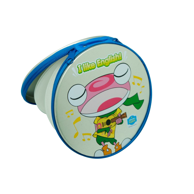 Movie promotion printing cheap cd tin case with zipper