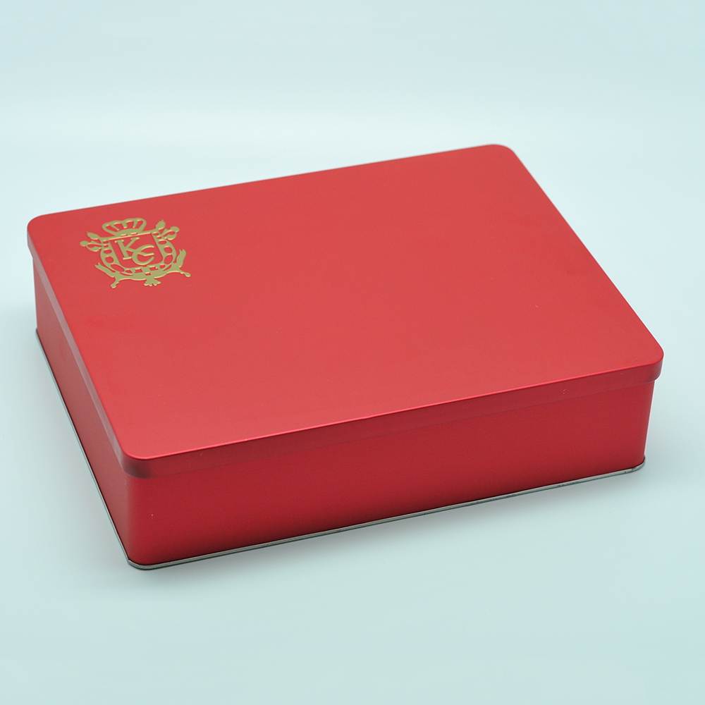 Customized souvenir gold luxury gift tin box for wedding