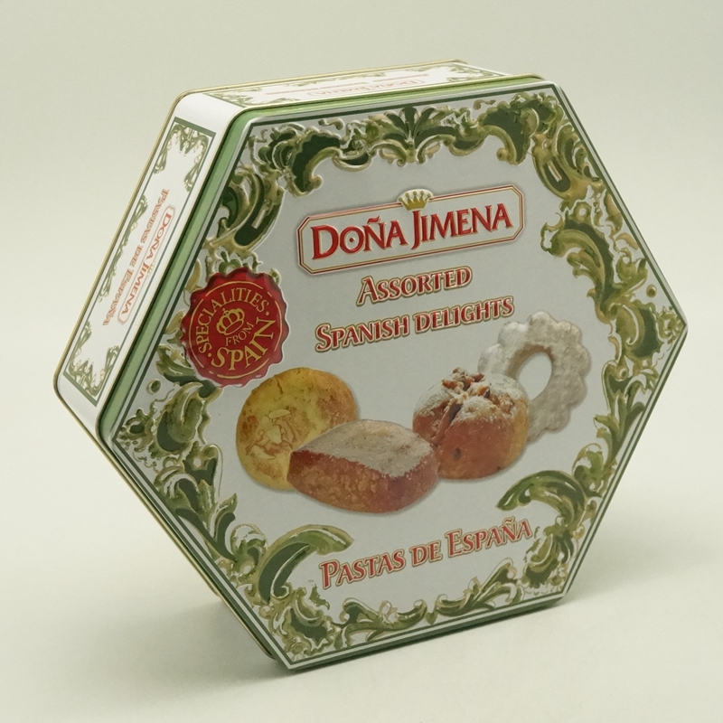 Special hexagonal metal biscuit tin for customization