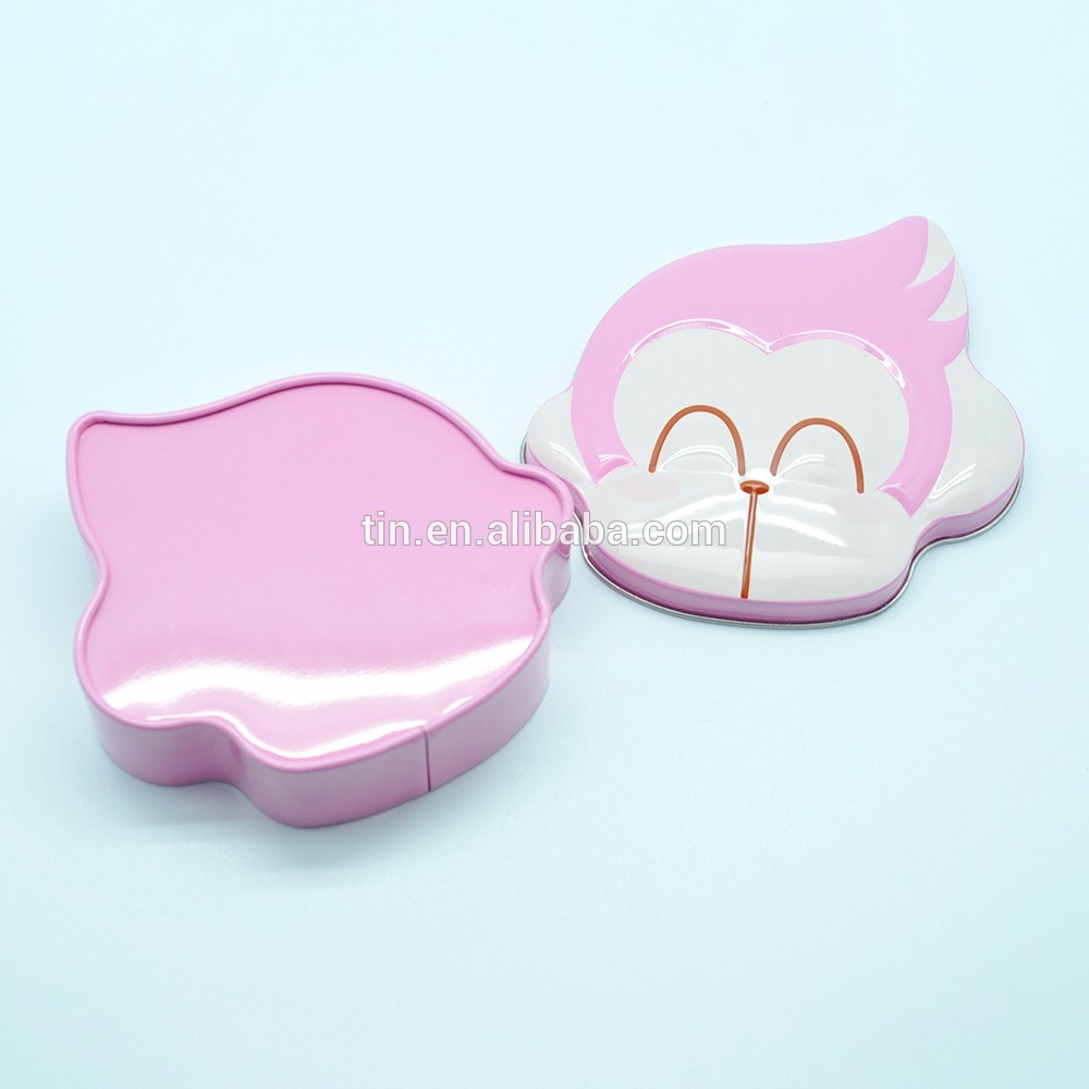 Food grade monkey shaped embossed printing tin jar