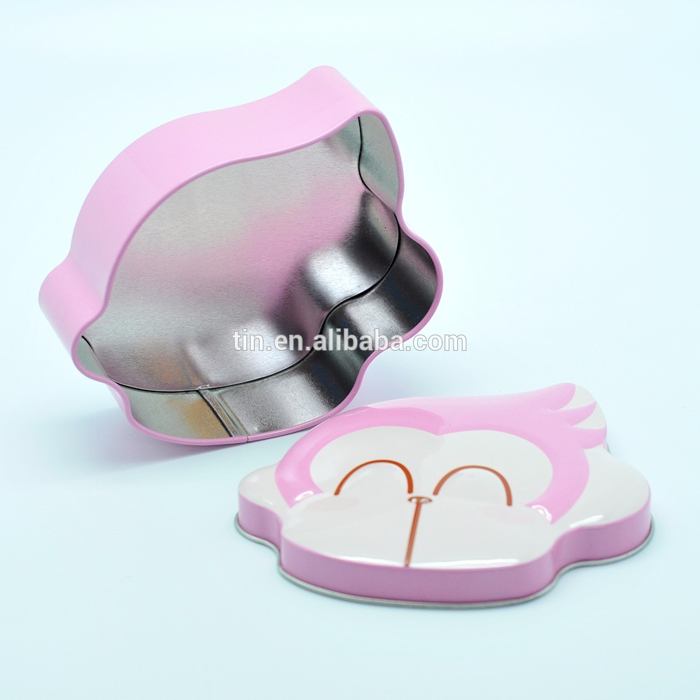 Food grade monkey shaped embossed printing tin jar