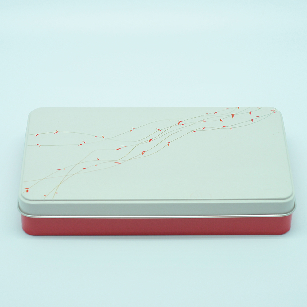 Wholesale carrying white OEM brand tin box for cosmetic