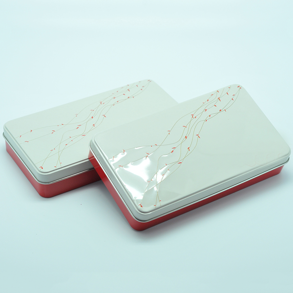 Wholesale carrying white OEM brand tin box for cosmetic
