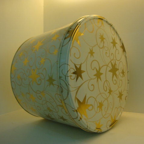 Design OEM round metal tin bucket for popcorn or food
