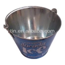 Custom round metal tin wine bucket for beer