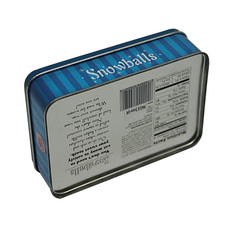 Rectangle metal personalized tin box for danish butter cookies