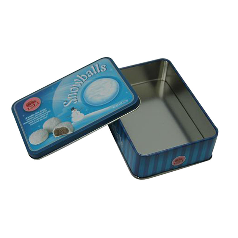 Rectangle metal personalized tin box for danish butter cookies