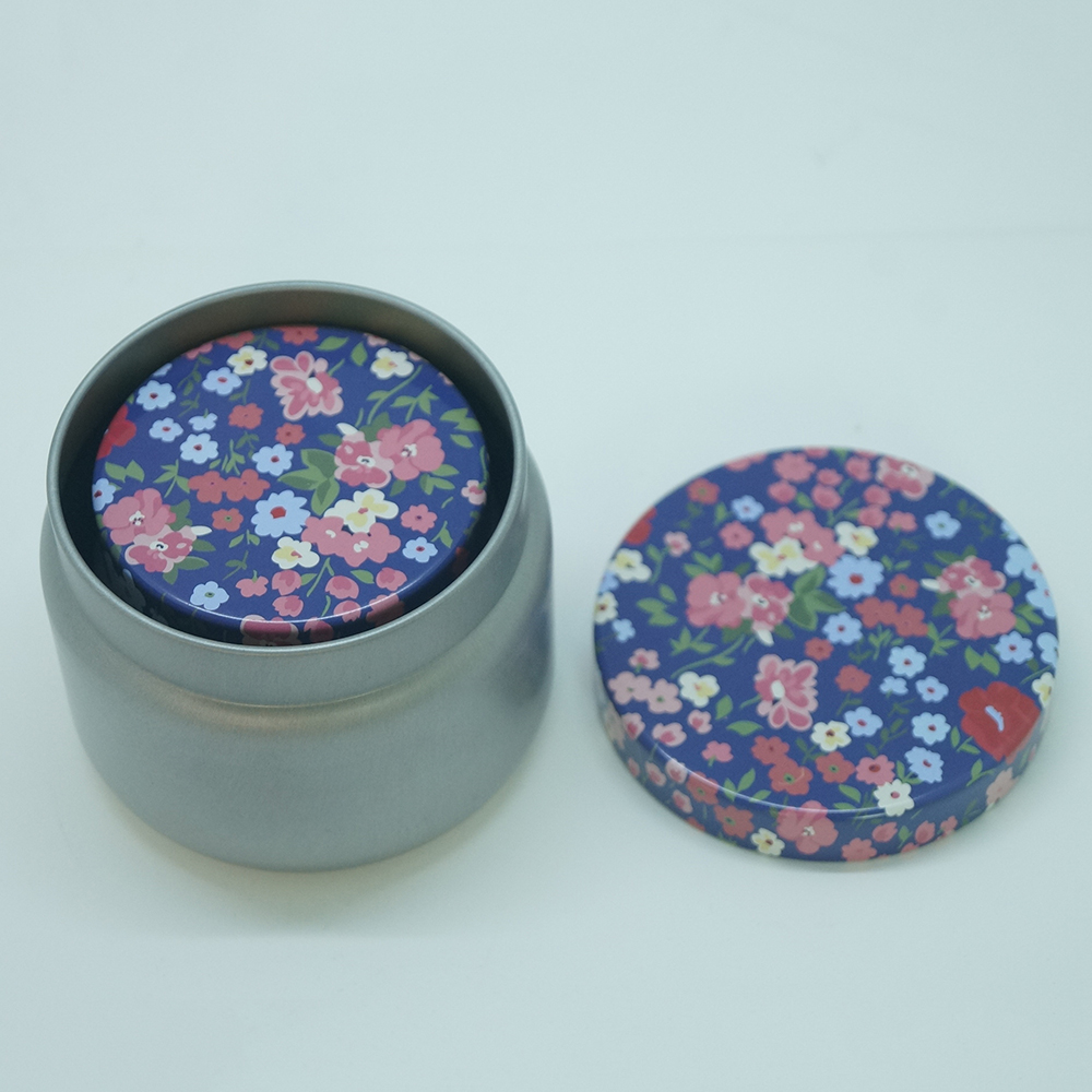 Blue CMYK customized refine tin jewellery box for girl
