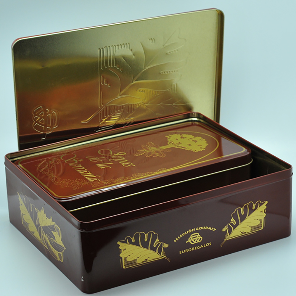 Luxury big and small size hanged can tin packaging boxes