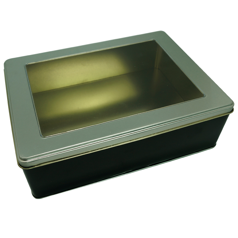 Sliver metal ginseng packaging tin can with clear window