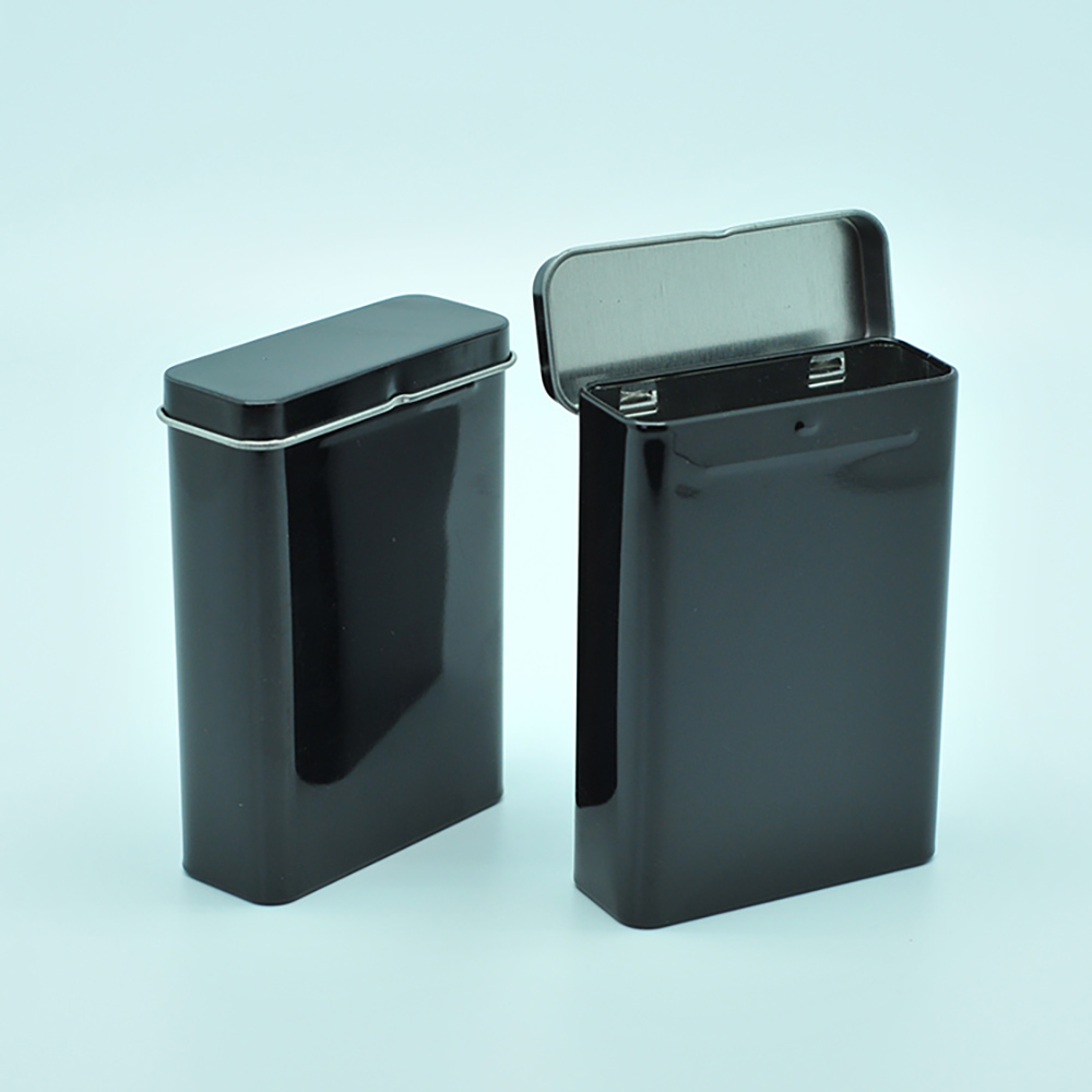 CMYK custom logo rectangle metal tin snus cans for carrying