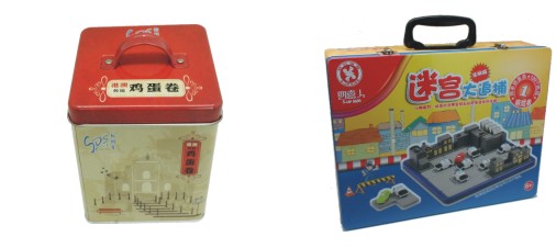 lunch metal box with handle and clasp