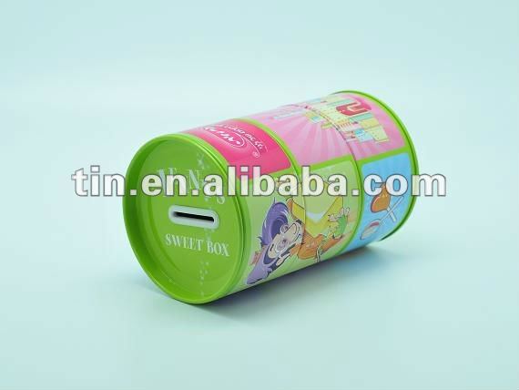 Wholesale house shaped tinplate money box for kids