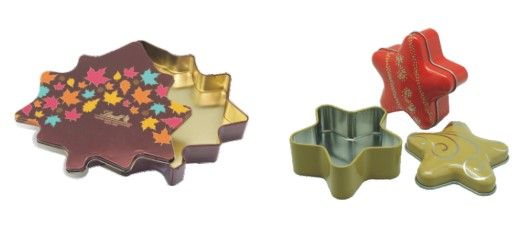 Custom fancy Star shaped gift packaging tin box