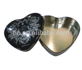 custom printed heart shaped chocolate tin box
