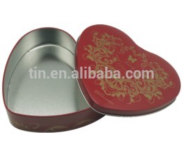 custom printed heart shaped chocolate tin box