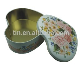 custom printed heart shaped chocolate tin box