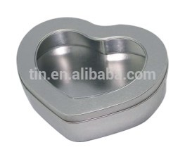 custom printed heart shaped chocolate tin box