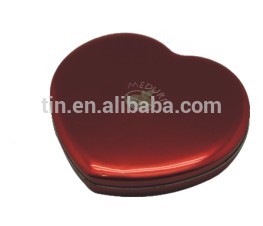 custom printed heart shaped chocolate tin box