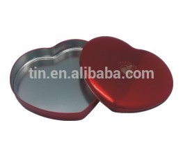 custom printed heart shaped chocolate tin box