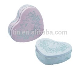 custom printed heart shaped chocolate tin box