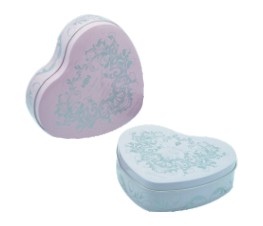 Hot sell metal wedding candy tins heart shaped mint box for promotion