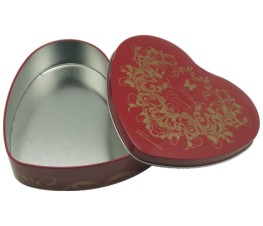 Hot sell metal wedding candy tins heart shaped mint box for promotion