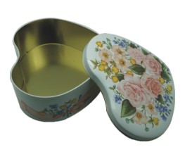 Hot sell metal wedding candy tins heart shaped mint box for promotion