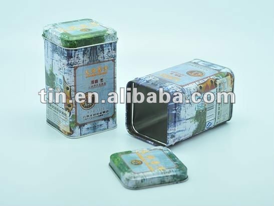 Top food grade square metal tin boxes for tea coffee gift